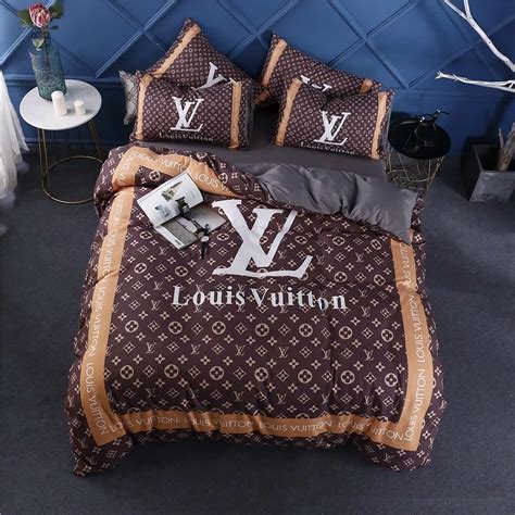 louis vuitton comforter set queen|louis vuitton bedspread set.